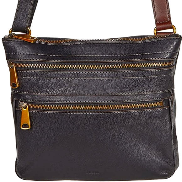Fossil Handbags - FOSSIL VOYAGER LEATHER CROSSBODY BAG